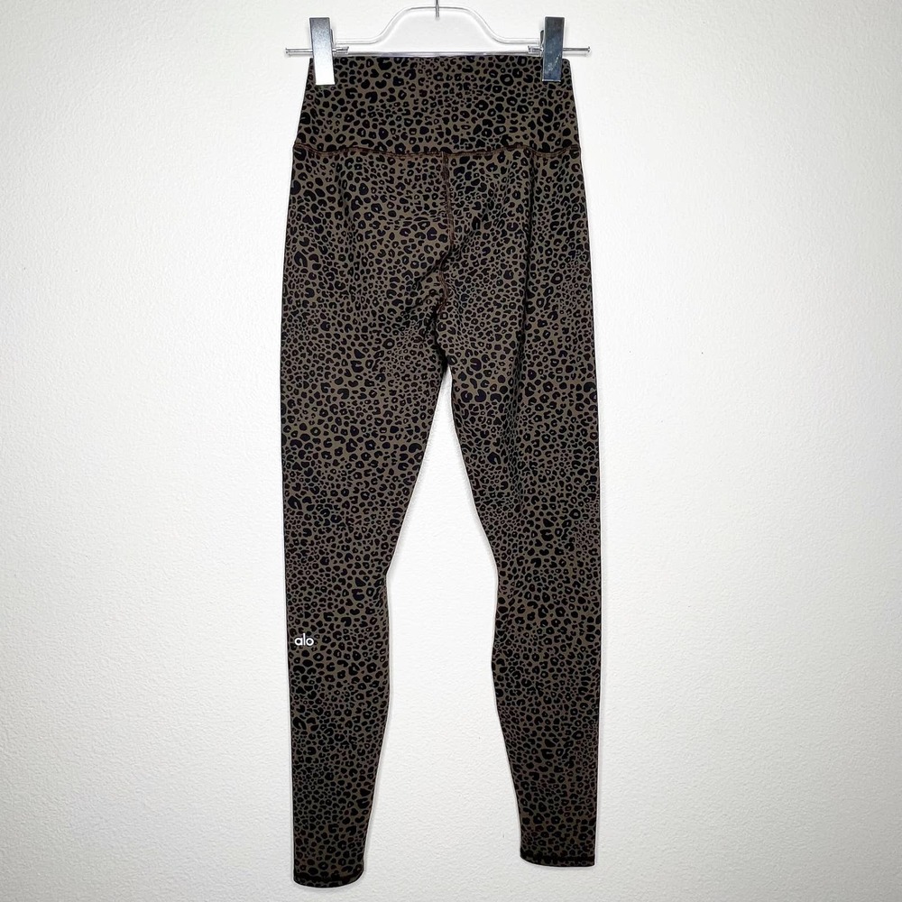ALO Yoga Leopard Print Leggings - Brown and Black - Picture 7 of 12